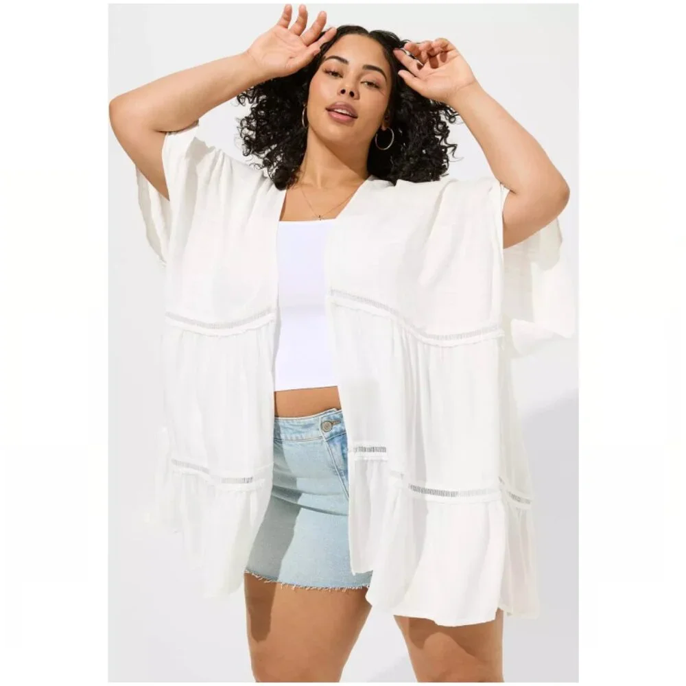 Torrid Flowy Inset Ruana - Picture 14 of 14